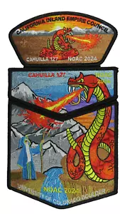 Juego de 3 piezas solapas Cahuilla 127 California Inland Empire CA 2024 NOAC NEGRO (24-185) - Imagen 1 de 2