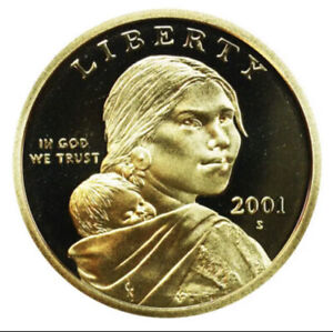 2001-S Gem Proof Sacagawea Native American Dollar Deep Cameo Free S&H 3166