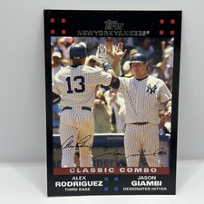 2007 Topps Baseball Alex Rodriguez / Jason Giambi #650 New York Yankees