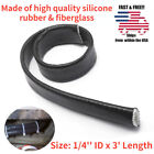 3Ft Fire Sleeve Braid Flame Heat Shield 1/4"ID Fit for 4AN Oil Fuel Line Black