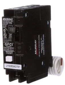 Murray MP115GF 1P 15A Ground Fault Circuit Breaker - Picture 1 of 2