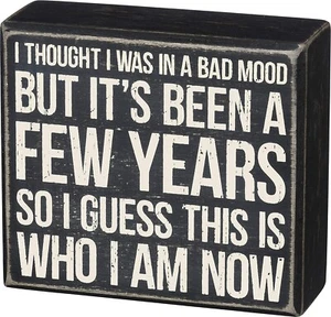PBK I Guess This is Who I Am Now Decorative Wooden Box Sign 5 Inch x 4.5 Inch - Picture 1 of 1