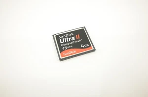 Carte Compact Flash CF SanDisk Ultra II 4 Go 15 Mo/s - Photo 1 sur 2