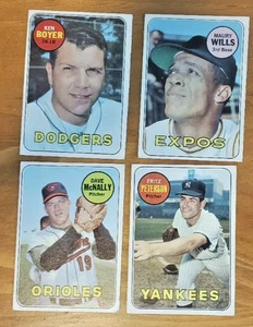 Tarjetas de béisbol 1969 Topps - #45, #46, #340, #379 (4 tarjetas) en muy buen estado-excelente - Imagen 1 de 2