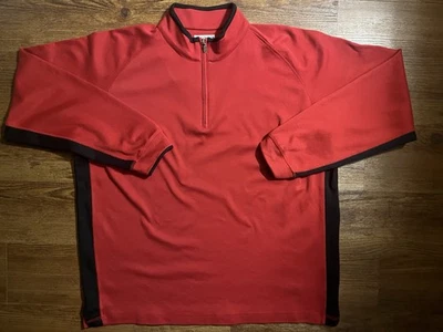 Men's Size XL Golf 1/4 Zip 100% Pima Cotton Pullover Long Sleeve Made In India - Image 1 of 4