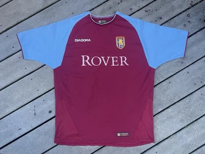 VINTAGE ASTON VILLA 2003/2004 HOME SHIRT FOOTBALL SOCCER JERSEY DIADORA Size XL - Image 1 of 4