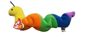 Rare Ty Beanie Baby "Inch" the Worm with Tag Errors - Retired - Picture 1 of 3