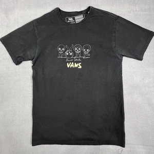 Vans X Daniel Johnston Shirt Boys S Black Short Sleeve Skateboarding Art Mens - Picture 1 of 10