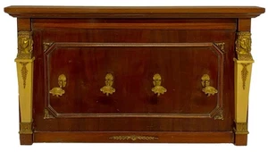 Antiguo perchero, repisa, estantería de madera y bronce estilo imperio. 80x46x7 - Imagen 1 de 3