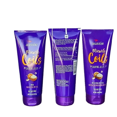 3PK Aussie Miracle Coils Shaping Jelly Cocoa Butter + Macadamia Nut Oil 6.8oz - Image 1 of 4