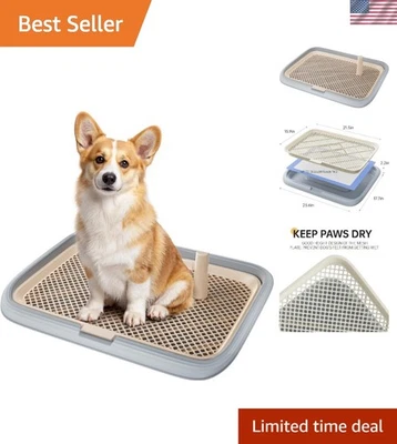 Caja de arena portátil para perros, inodoro de entrenamiento interior Foto 1 de 4