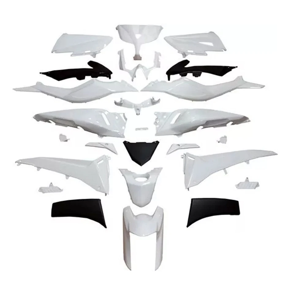 77380070 Set Carénage Blanc Noir Peintes Yamaha Tmax T-Max 530 2015 2016 29pz - Photo 1/2