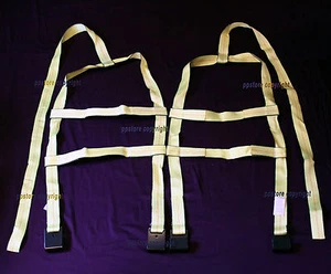 TWO (2x) DEMCO Car Basket Straps Adjustable Tow Dolly Wheel Net Tire Flat Hooks - Picture 1 of 1