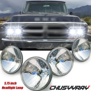 4PCS 5 3/4" 5.75"inch  Headlights HI/LO Beam For GMC K15 C15 C1500 Pickup - Picture 1 of 10