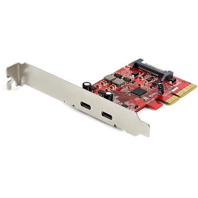 StarTech PEXUSB312C3 2 Port 10 Gbps USB-C PCIe x4 Expansion Card w PD SATA Power - Image 1 of 4
