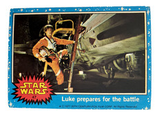 Aust Scanlens Star Wars 1977 Card #47 Luke prepares for the battle - Exc Con
