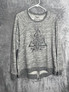 Harry Potter Women’s Sweatshirt Grey Deathly Hollow Universal Studios Size XL - Picture 1 of 7