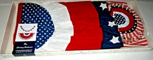 TOMMY BAHAMA ~ Patriotic ~ 42" Bunting and 6' Garland Set ~ Stars Stripes - Picture 1 of 2