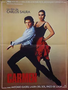 "CARMEN" Affiche originale 1983 (Carlos SAURA, Laura DEL SOL, A. GADES) 40x60cm - Imagen 1 de 1