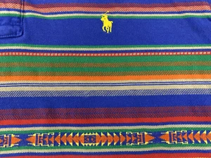 Polo Ralph Lauren XL Aztec Southwestern Striped Shirt Color Pony - Picture 1 of 8