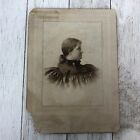 New Orleans, LA Antique Photo Cabinet Card Beautiful Victorian Girl MEMORIAL Pin