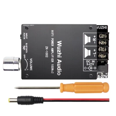 200W HIFI Digital Bluetooth 5.0 TPA3116D2 Stereo Audio Amplifier Board 100W*2 - Image 1 of 4