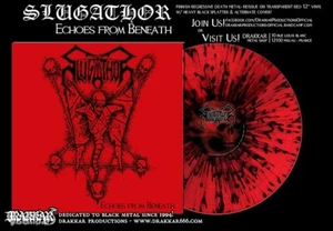 SLUGATHOR – echoes from beneath – TRANSPARENT RED HEAVY BLACK SPLATTER LP - Imagen 1 de 1