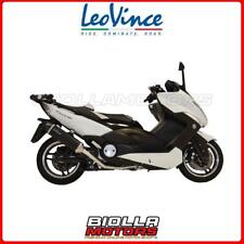 14013 TERMINALE COMPLETO LEOVINCE YAMAHA T-MAX 500 2011 - NERO STAINLESS STEEL E