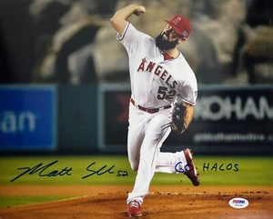 Matt Shoemaker Signed Los Angeles Angels 11x14 Photo 'Go Halos' PSA Y50794 - Picture 1 of 2