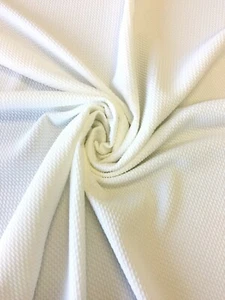 Polyester Spandex Rice Textured Scuba Ivory Fabric by The Yard - Picture 1 of 4