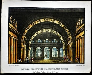 Opéra. "Le Dernier Jour de Pompéi. Lit. Ricordi, Sanquirico Inv, 1828 - Picture 1 of 1