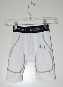 NWT Under Armour Boys White HeatGear 6-Pocket Fitted Football Girdle 8" Ins sz S - Picture 1 of 11
