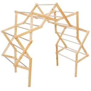 Amish Made Extra Large Wooden Arch Floor Clothes Dryer 49 Linear Feet Dry Space - Picture 1 of 2