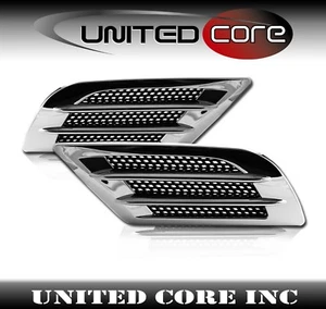 Chrom Air Flow FENDER Side Bullauge Abdeckung Universal Typ Chevy Dodge Toyota - Picture 1 of 2