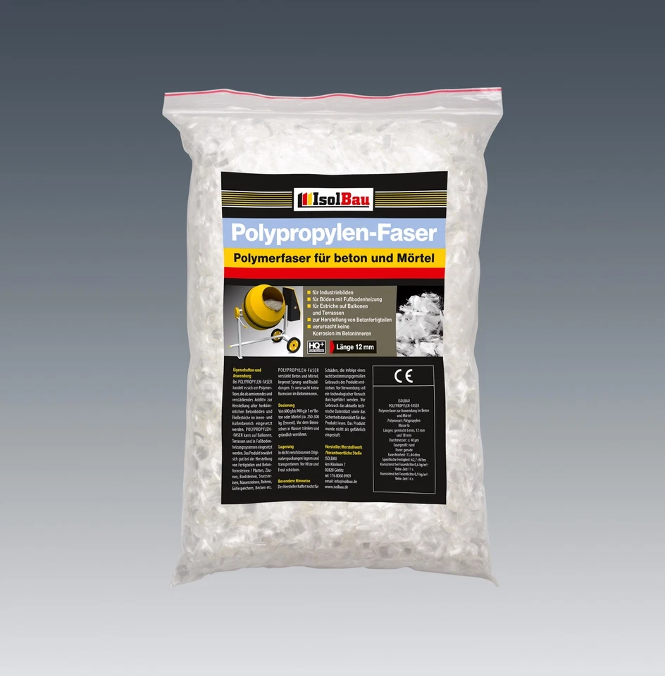 Original Fasern 150 g Faser-beton PP Fasern bewehrung aus reinem POLYPROPYLEN  - Bild 1 von 1