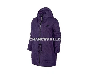 $320 WOMEN'S NIKE 700 DOWN FILL HOODED PARKA PURPLE BLACK S SMALL 805080-524 - Picture 1 of 12
