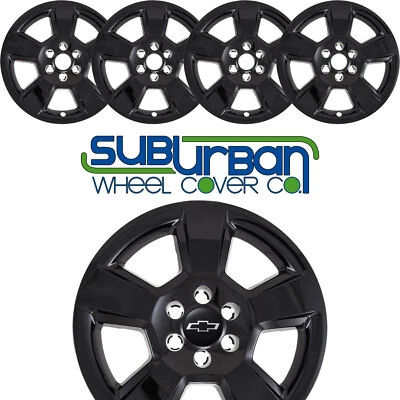 2014-2018 Chevrolet Silverado 1500 20" GLOSS BLACK Wheel Skins IMP-490BLK SET/4 - Image 1 of 4