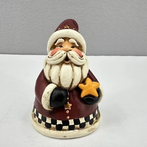 Weihnachtsmann mit Stern kurz mollig karierter Rand Landhaus Bauernhaus - Bild 1 von 10