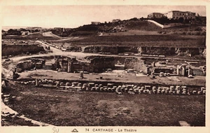 Postal vintage Túnez Cartago Le Théâtre C309 - Imagen 1 de 2