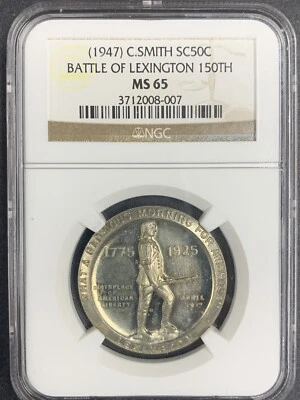 1925 Battle of Lexington 150th Commem. Half. MS65 NGC - Image 1 of 3