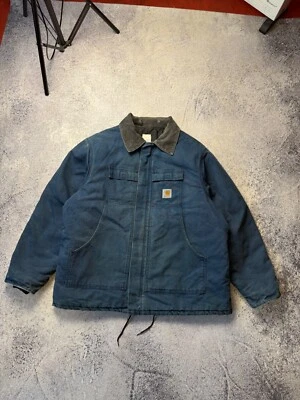 Vintage Carhartt Distressed Denim DetroitJacket USA Y2K - Image 1 of 4