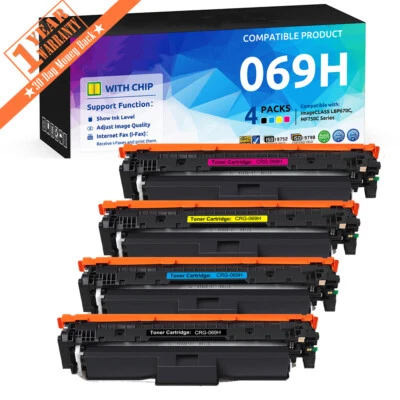 069H 069 Toner Cartridge 4-Pack Compatible with Canon imageCLASS MF753Cdw MF751 - Image 1 of 4