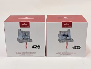 Hallmark Star Wars Darth Vader Luke Skywalker X-WING Stocking Hanger Set Fighter - Bild 1 von 13