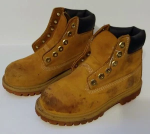 Kids Used Timberland Leather Primaloft Boots Unisex Size US 9 - Picture 1 of 10