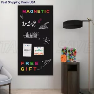 47”x 18” Magnetic Chalkboard Contact Paper for Wall with Self Adhesive / Black - Picture 1 of 8