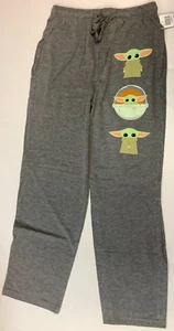 Mandalorian Grey Baby Grogu Men's Lounge Pants, Size Small, Free Shipping!!! - Picture 1 of 6