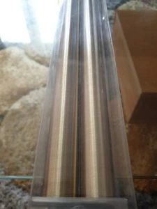 SPEEDY pole 28mm 250cm antique brass eyelet with finials and fixings  - Picture 1 of 6