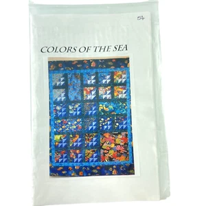 Sew Fun Quilt Pattern Colors of the Sea Fish Ocean Blues Greens - Picture 1 of 3