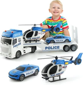 BIG Semi Truck Helicopter Racing Car Boys Girls Toys 25.6" Lights Sounds LARGE - Picture 1 of 8