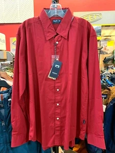 Barbour Men's Solid Dress shirt Long Sleeve Large Red NWT - Picture 1 of 6